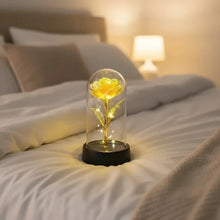 Load image into Gallery viewer, Gold foil rose with luminous petals for her