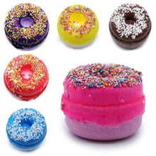 Load image into Gallery viewer, Donut bath fizzers colourful donut shaped bath bombs