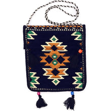 Load image into Gallery viewer, Durable fabric kilim shoulder bag with secure closure