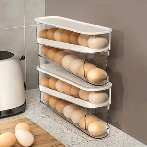 Ladder-style egg storage rack for kitchen organization