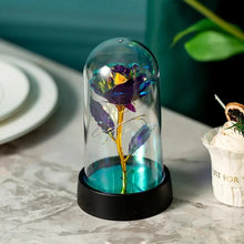 Load image into Gallery viewer,  LED light up galaxy roses in clear display box