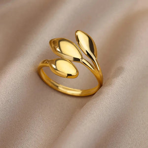 Anti-fade gold color ring for women