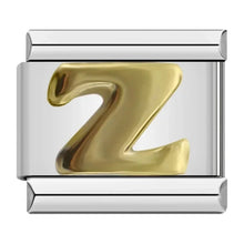 Load image into Gallery viewer, Gold  Letter Z Italian charm stainless steel