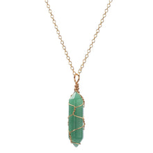 Load image into Gallery viewer, Polished quartz bullet stone necklace gift idea