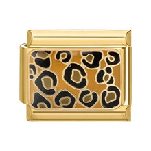 Load image into Gallery viewer, Leopard print Italian charm for DIY bracelet making