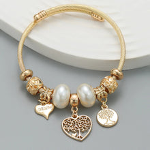 Load image into Gallery viewer, Adjustable stainless steel charm bracelet