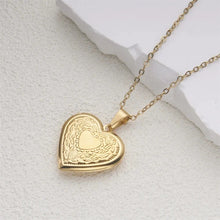 Load image into Gallery viewer, Gold Heart charm necklace stainless steel design