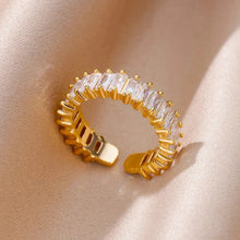 Load image into Gallery viewer,  Minimalist gold ring for modern style