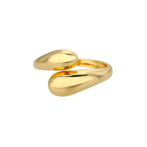 Gold ring-elegant gold-tone steel ring