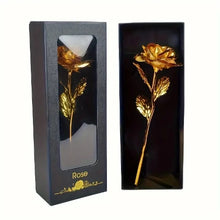 Load image into Gallery viewer, Golden foil rose in luxury gift box for Valentine’s Day