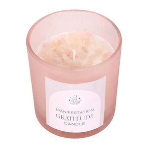 Crystal Chip Chakra, Protection, Abundance Fragrance Chip Candle Glass With Lid