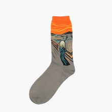 Load image into Gallery viewer,  Retro style funny socks with oil painting print