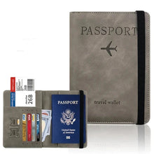 Load image into Gallery viewer,  Compact travel document wallet with passport slot