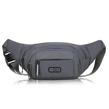 Load image into Gallery viewer, Gray waist bag Ultra-thin invisible fanny pack for men with secure zip pockets