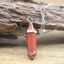 Load image into Gallery viewer, natural-stone-bullet-necklaces-pink-crystal-quartz-bullet-pendants-hexagonal-column-quartz-necklaces-pendants-natural-stone-bullet-pink-crystal-pendant-necklace-bullet-point-crystal