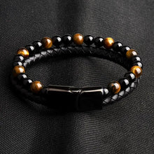 Load image into Gallery viewer, tigers eye bracelet uk-tigers eye bracelet meaning-tiger eye bracelet women&#39;s-tigers eye bracelet, men&#39;s-genuine tiger eye bracelet