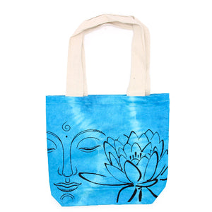 Oversized tie-dye tote bag with shoulder straps