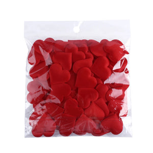 Heart-shaped fabric petals for romantic ambiance
