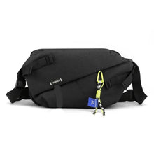 Load image into Gallery viewer, Black waist bag durable unisex crossbody travel bag