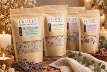 Load image into Gallery viewer, Himalayan bath salt blend 500g in different scents (Tea Tree &amp; Lime, Sea Salt &amp; Grapefruit, Detox, and Ylang &amp; Rose) 
