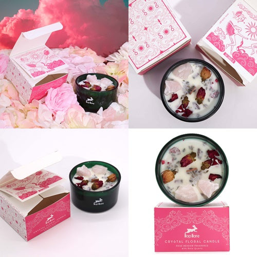 Hop Hare Crystal Magic Flower Candles-Aromatherapy Soy Wax Candles Gifts-beeswax candles-why soy candles are bad-soy wax candles uk-beeswax candles uk-soy candles tk maxx-best aromatherapy candles uk
