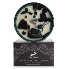 Load image into Gallery viewer, Hop Hare candle gift with flowers and relaxing crystal surprise