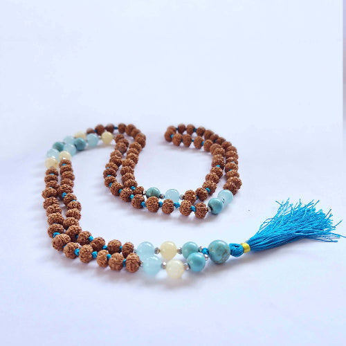 Ethnic Bali mala necklace for intention setting