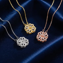 Load image into Gallery viewer,  Lucky four leaf clover necklace for women