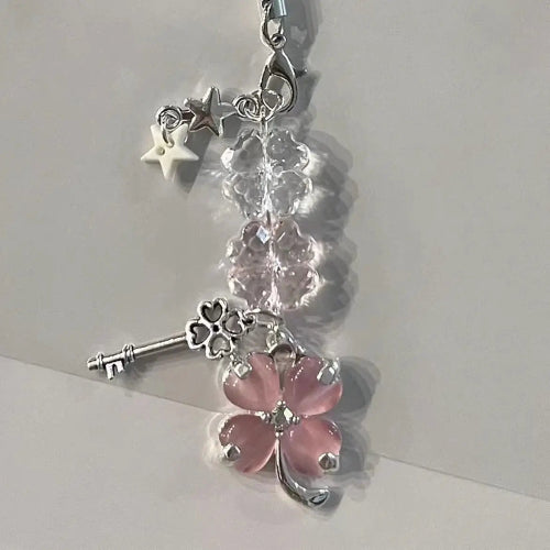 Lucky leaf charm close-up with textured finish