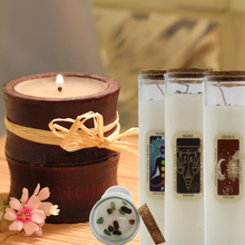 Load image into Gallery viewer, Crystal Magic Spell Candles-Protection-Gemstones For Witch Pagan