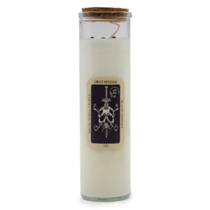 Spiritual protection candles with crystals for rituals and meditation