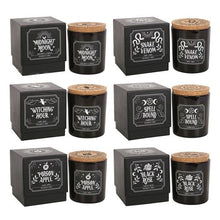 Load image into Gallery viewer, Witchcraft altar candles in black for magic and protection