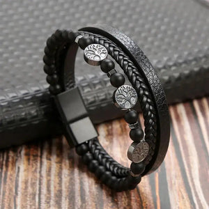 Men's Buckle Leather Multi-Layer Bracelets Gifts For Him