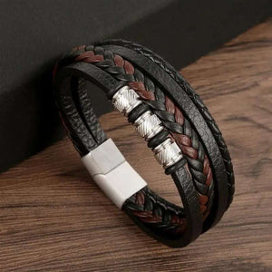 Men's Buckle Leather Multi-Layer Bracelets Gifts For Him
