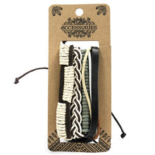 Load image into Gallery viewer, Elegant men’s leather wristband with metal details