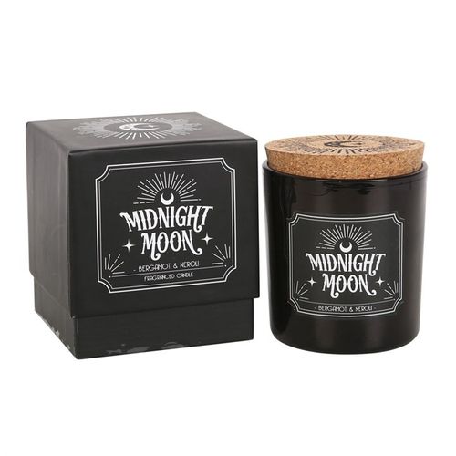 Set of 6 fragranced black candles for meditation and intention setting