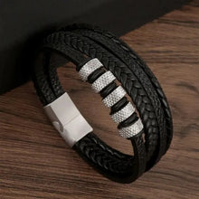 Load image into Gallery viewer, Minimalist men’s leather strap bracelet