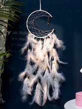 Load image into Gallery viewer, boho wall hanging dream catcher with feathers