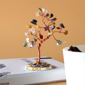 Handmade crystal money tree for home and office decoration