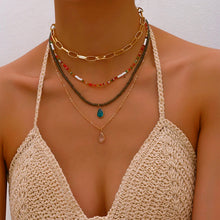 Load image into Gallery viewer, Necklace set-Boho chic tassel necklace for women