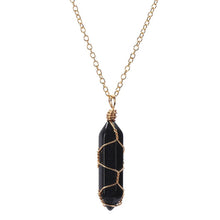 Load image into Gallery viewer, crystal bullet necklace with hexagon shape
