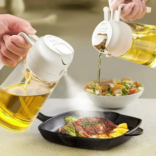  2-in-1 oil sprayer and jar for kitchen cooking
