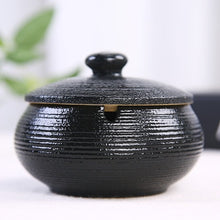 Load image into Gallery viewer, Ceramic ashtray with lid for garden or balcony