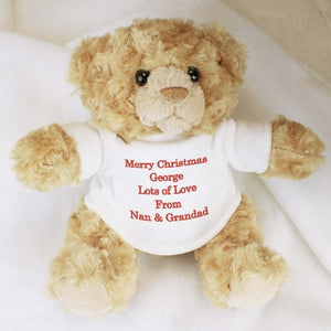 personalised teddy message bear-personalised red message teddy bear gift