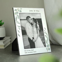 Load image into Gallery viewer, photo-frame-personalised-any-message-diamante-mirrored-glass-aluminium-photo-frame-gifts-for-couples-personalised-photo-frame-gifts-glass-frame-photo-frame- birthday-photo-frame-1st-communion-marriage-babtistm-photo-frame