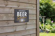 Load image into Gallery viewer, personalised beer garden metal sign outdoor décor