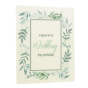 Elegant wedding planner with botanical theme