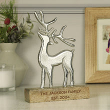 Load image into Gallery viewer, Personalised Christmas stag ornament gift
