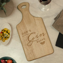 Load image into Gallery viewer,  Custom wooden gin serving board with engraved name