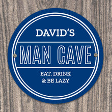 Load image into Gallery viewer, custom man cave sign vintage style plaque